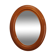 1970s Oval Wooden Mirror, Italy