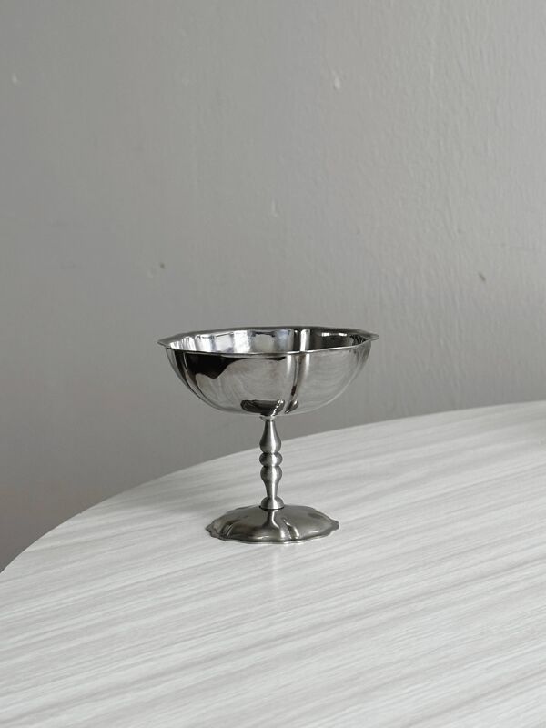 6 coupelles sur pied en inox style Letang Remy