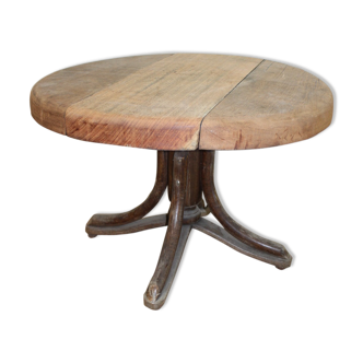 Wooden swivel round coffee table