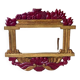 LARGE ITALIAN MIRROR in ART DECO style in gilded wood with fruit decoration
