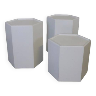 Set de 3 colonnes hexagonales