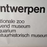 Ancient and original poster of the Antwerp Zoo