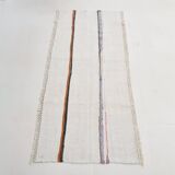 2x5 Natural White Turkish Vintage Runner Rug, 72x169Cm