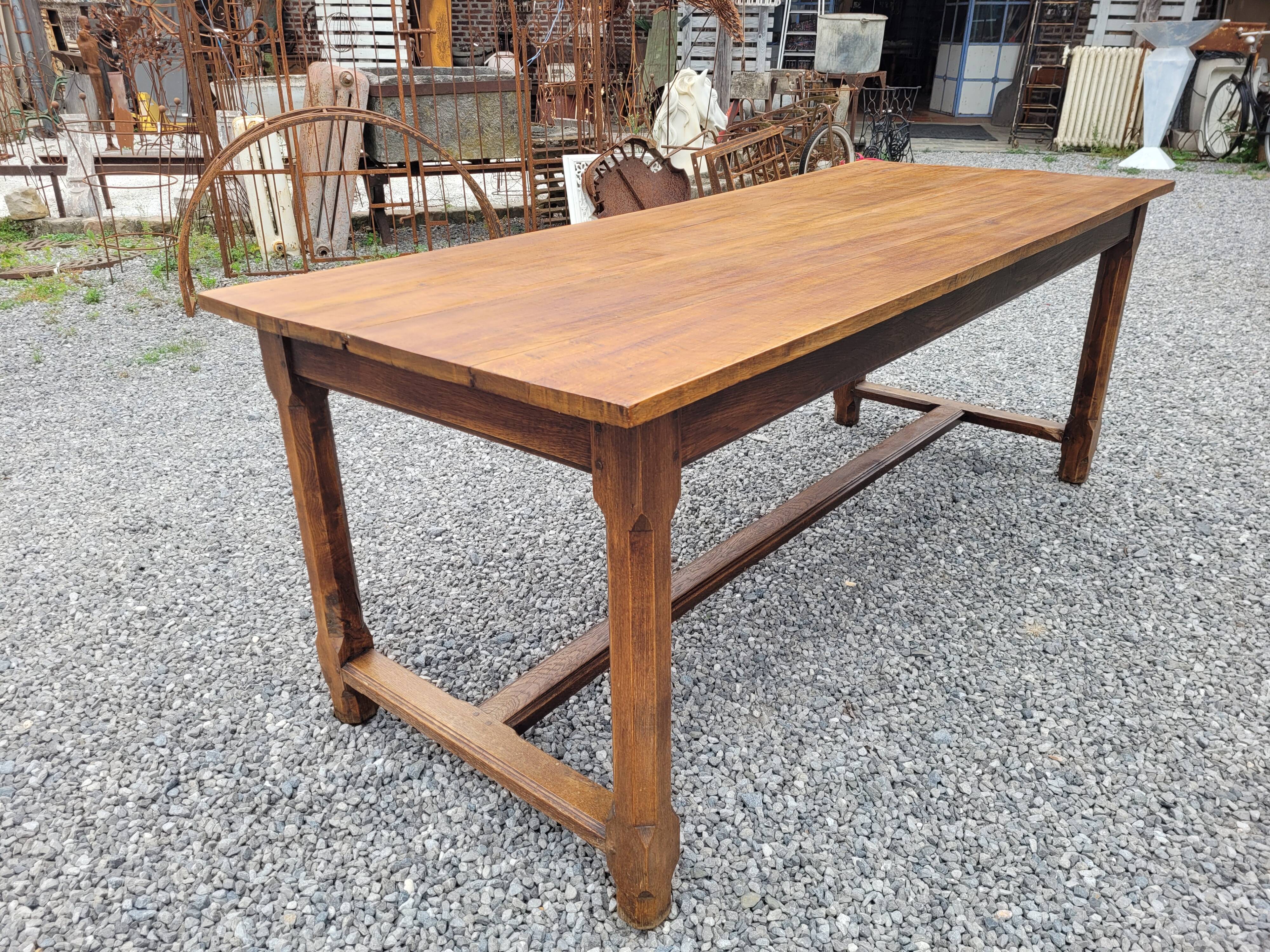 Old farmhouse table in solid oak 200×80cms