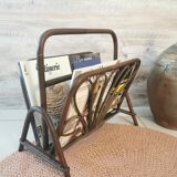 Vintage rattan magazine door