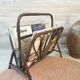Porte revue vintage en rotin