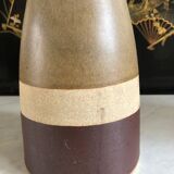 Soliflore Long Neck Vase in striped ceramic in the style of Bruno Gambone c1970