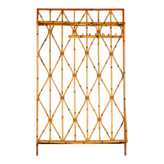 Porte manteau en rotin et bambou