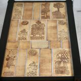 Roger Capron, rare, large coffee table with character decorations.