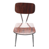 1 chaise formica marron veiné