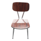 1 veined brown Formica chair
