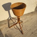 RATTAN FLOWER POT HOLDER 1960