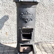Antique decorative stove in black cast iron Germare charcoal