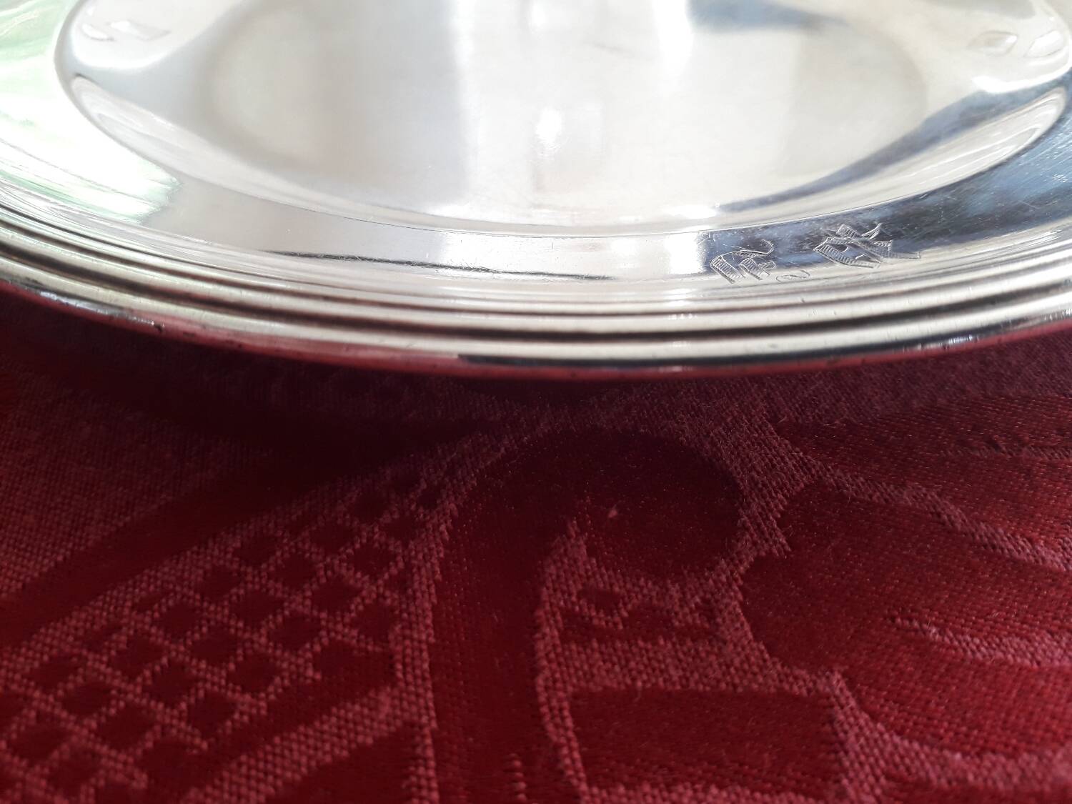 Plat service argent orfèvre Gombault