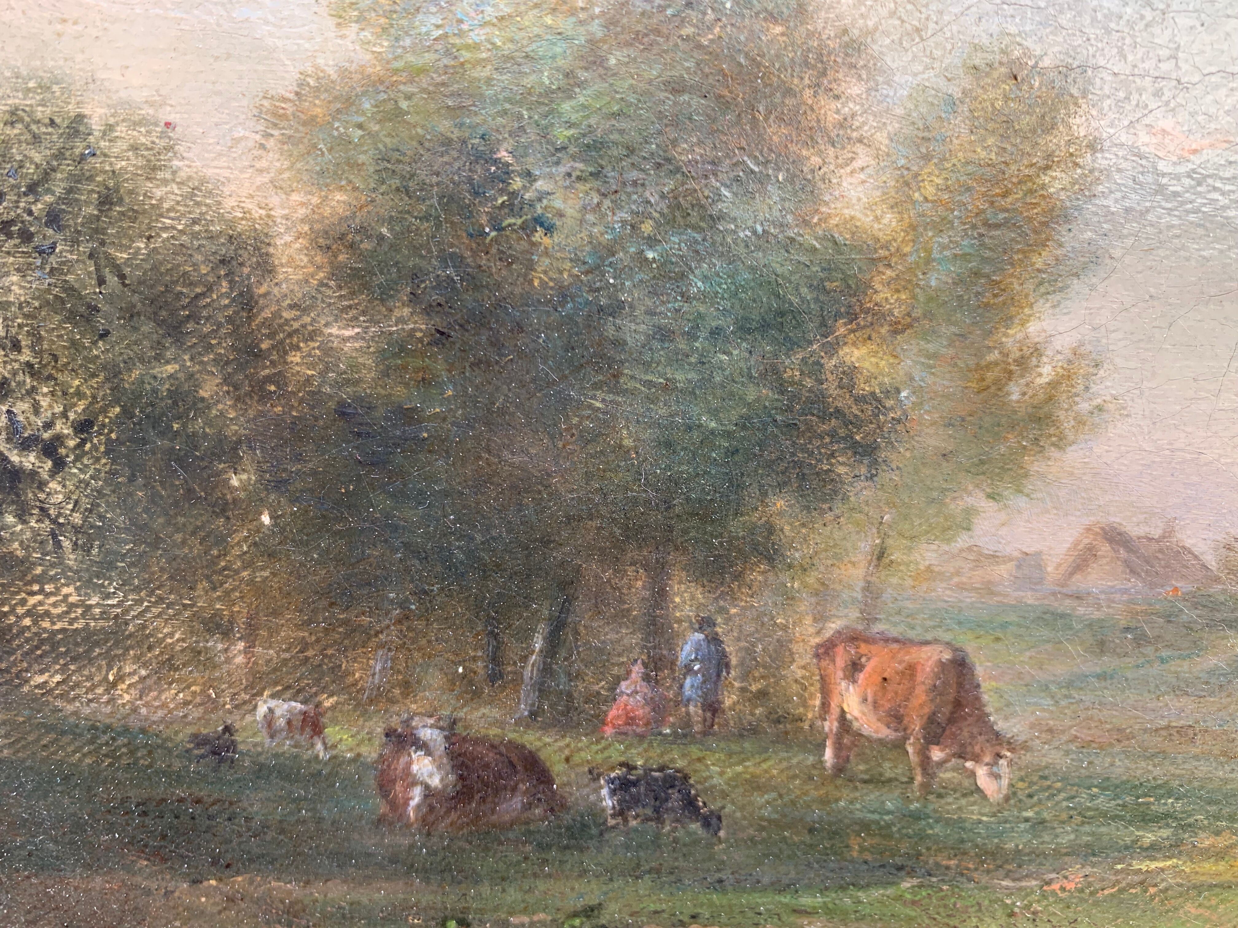 The herd. oil on canvas xixth j Paris