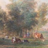 The herd. oil on canvas xixth j Paris