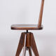 Brown mid-century beech swivel chair, 1960s