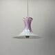 White and pink suspension lamp by Michael Bang for Holmegaard 1980