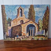 Vintage Provençal painting fabric