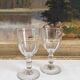 2 old aperitif or port wine glasses from the 19th century