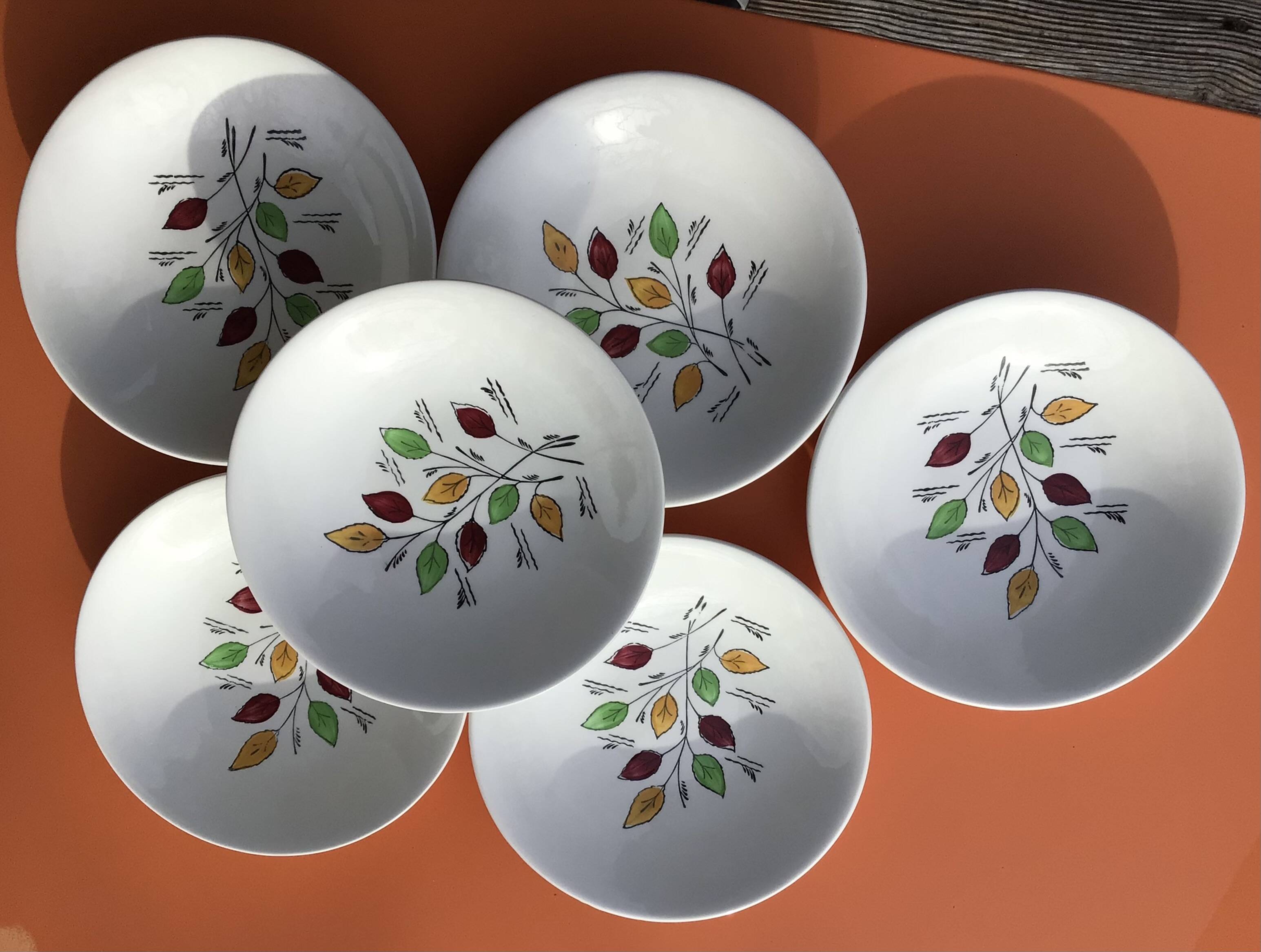 6 Gien soup plates, Gentilly model