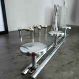 Vintage chrome wall coat rack
