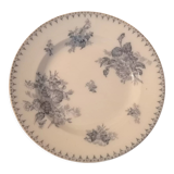 Plat Terre de Fer modèle Flore de U&C Sarreguemines