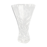 Crystal vase chiseled flower with frosted petals