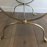 Brass coffee table. Maison Jansen.
