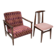 Blush Pink Bouclé Chair, Mid-Century Modern, designed by Mr. Zielinski, Europe, 1960s