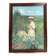 Painting: oil on canvas - woman with umbrella