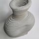 Brutalist textured cement vase, 27 cm