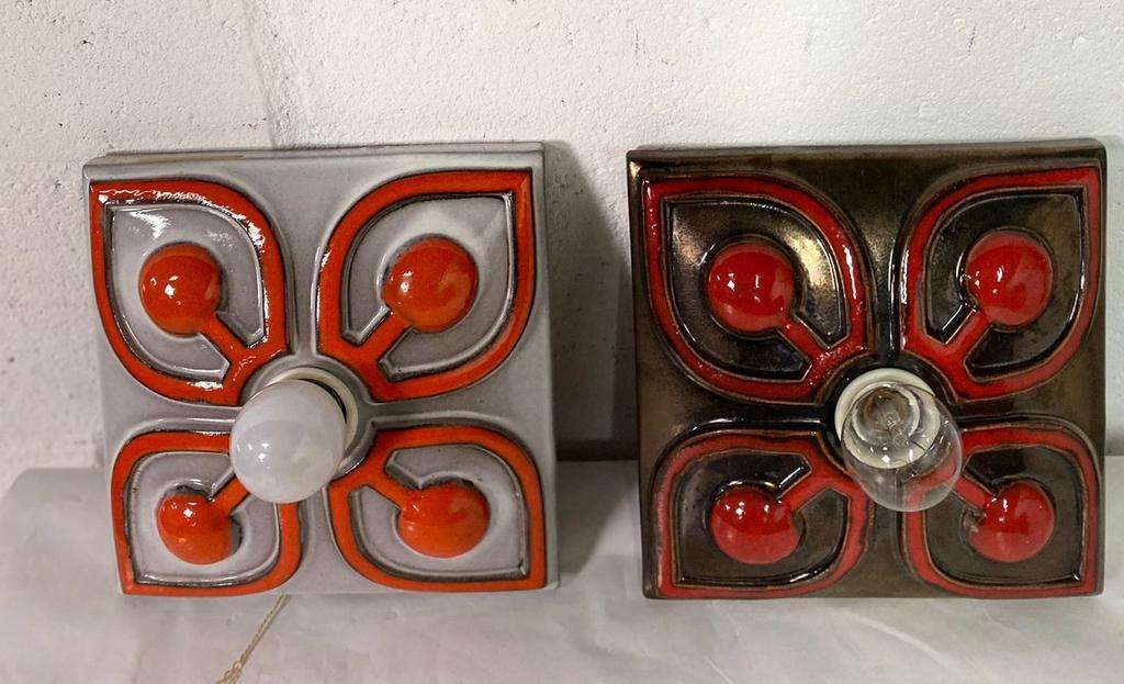 Vintage lava wall lamps