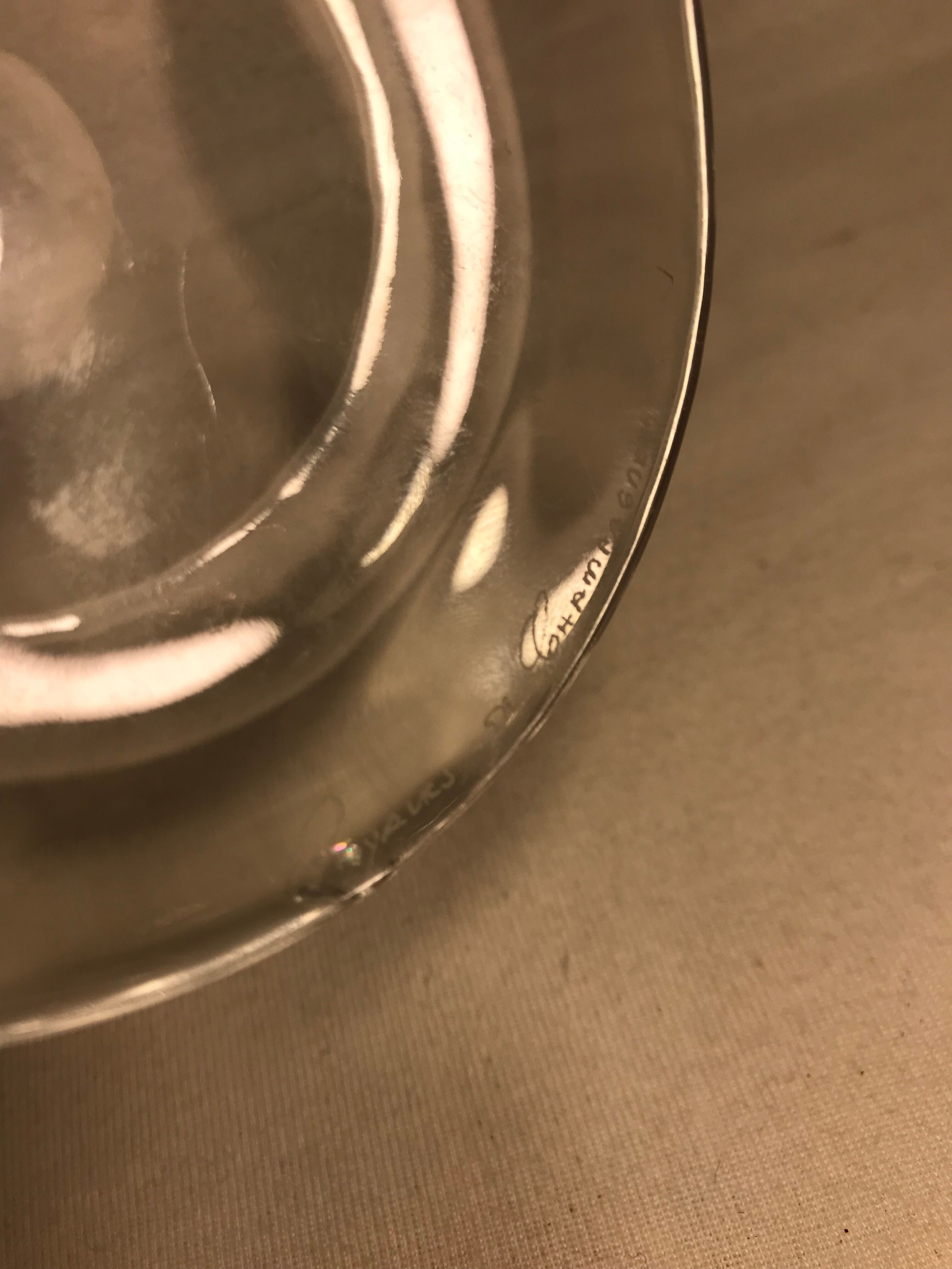 Old empty pocket in crystal