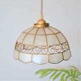 Mother-of-pearl and brass suspension