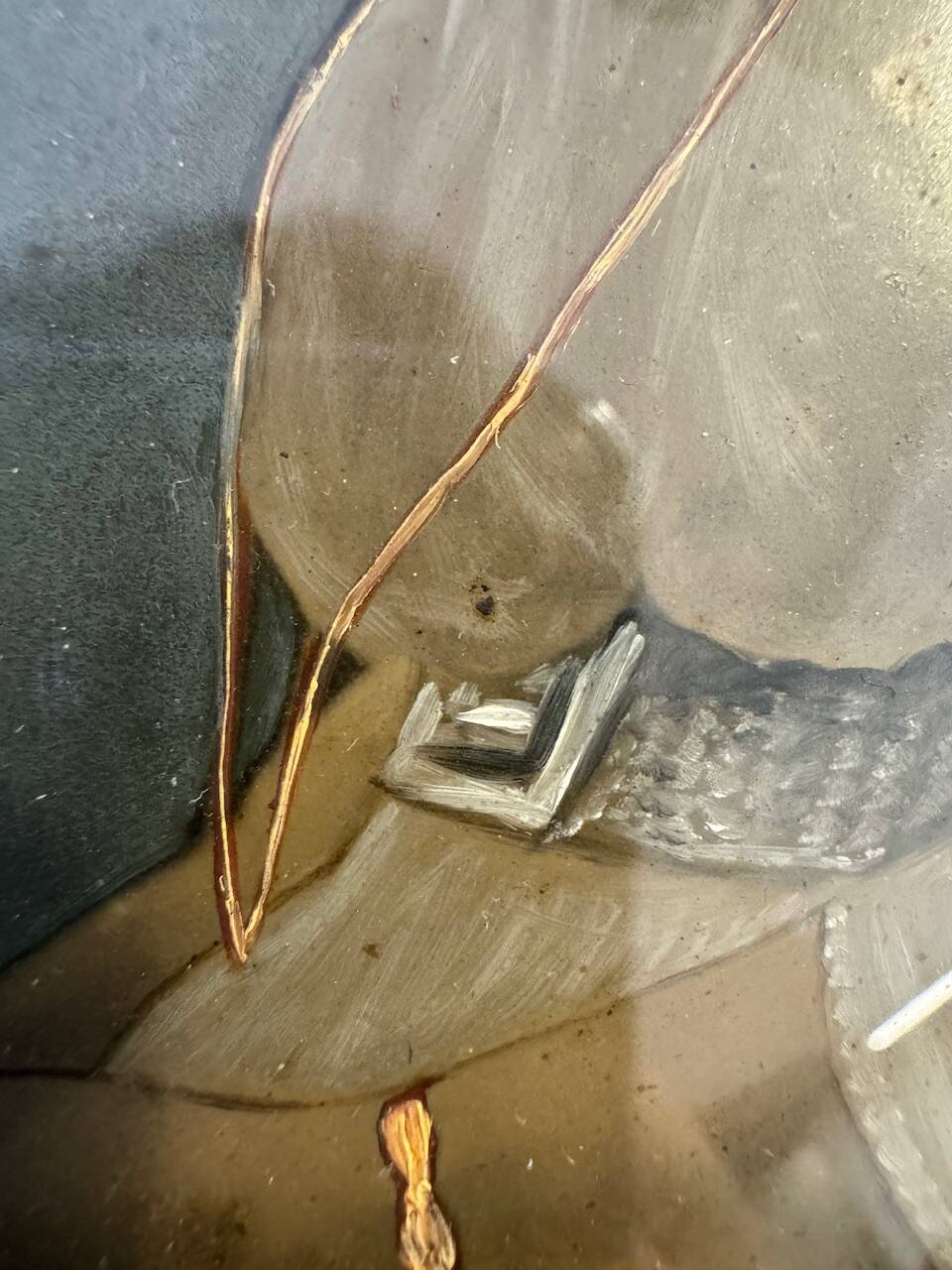 Old silver photograph, portrait, 19th century