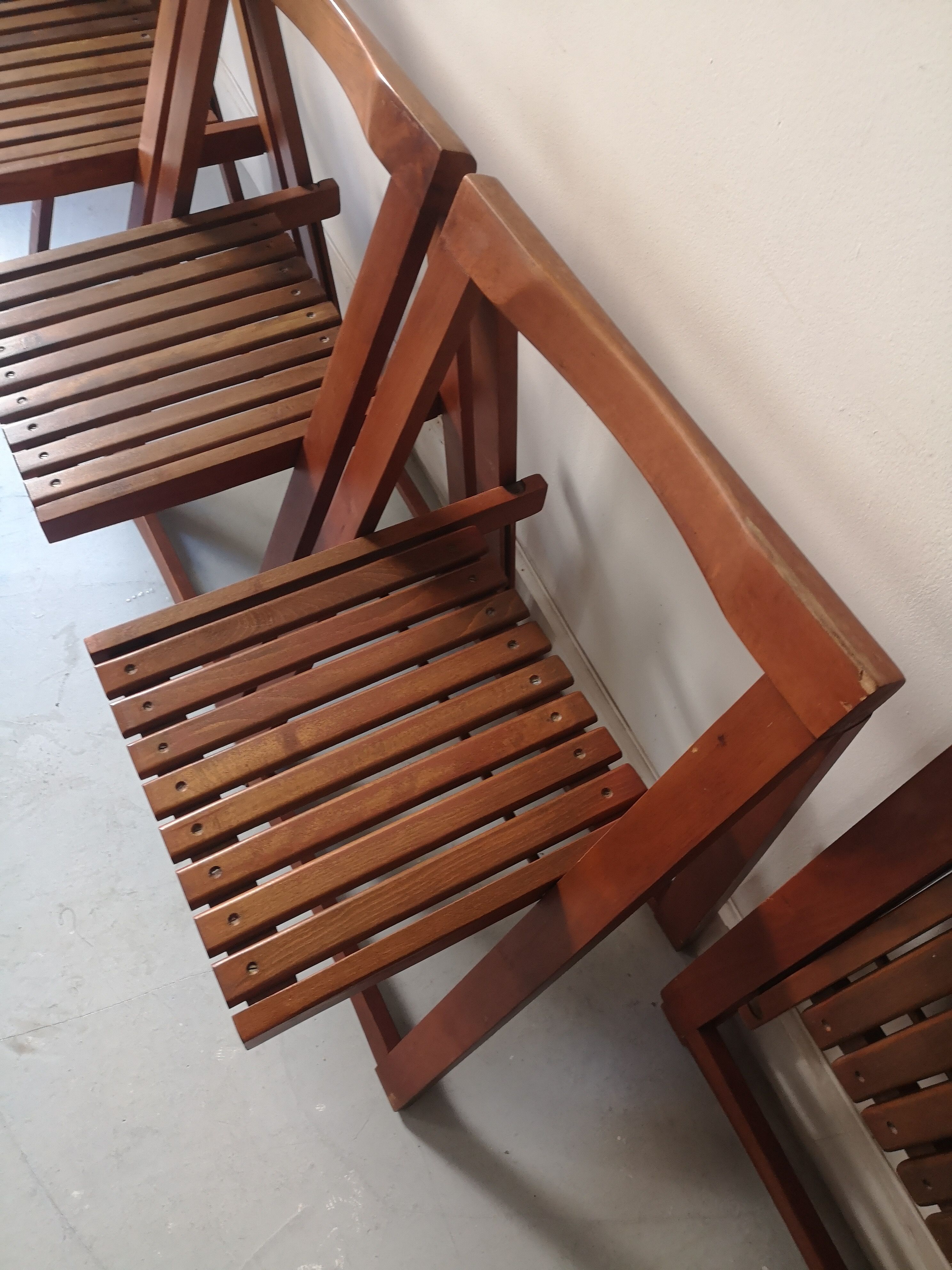 Set de 4 chaises pliantes par Aldo Jacober pour Alberti Bazzani, 1970