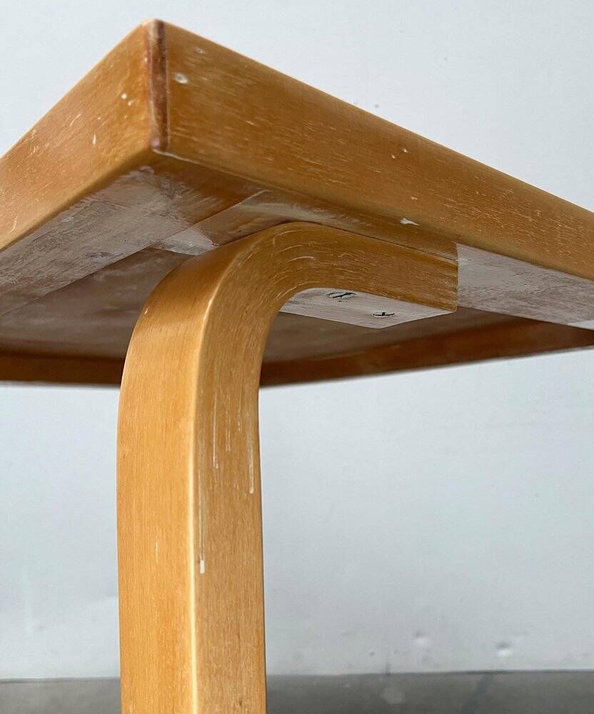 Mid-century red dining table or desk by Alvar Aalto for Artek, 1960s