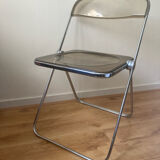 Chair Plia plexi smoked brown by Giancarlo Piretti for Castelli