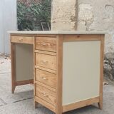 Restored fir desk