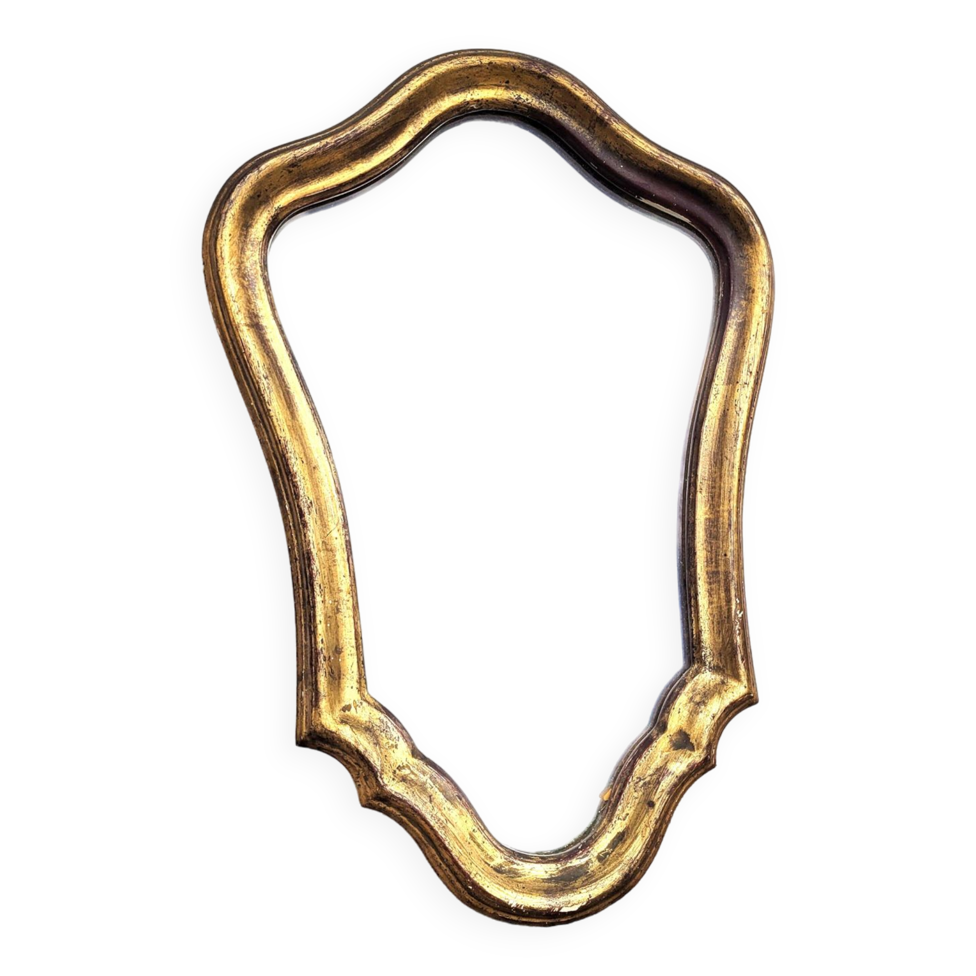 Small vintage animated golden mirror 28x40cm