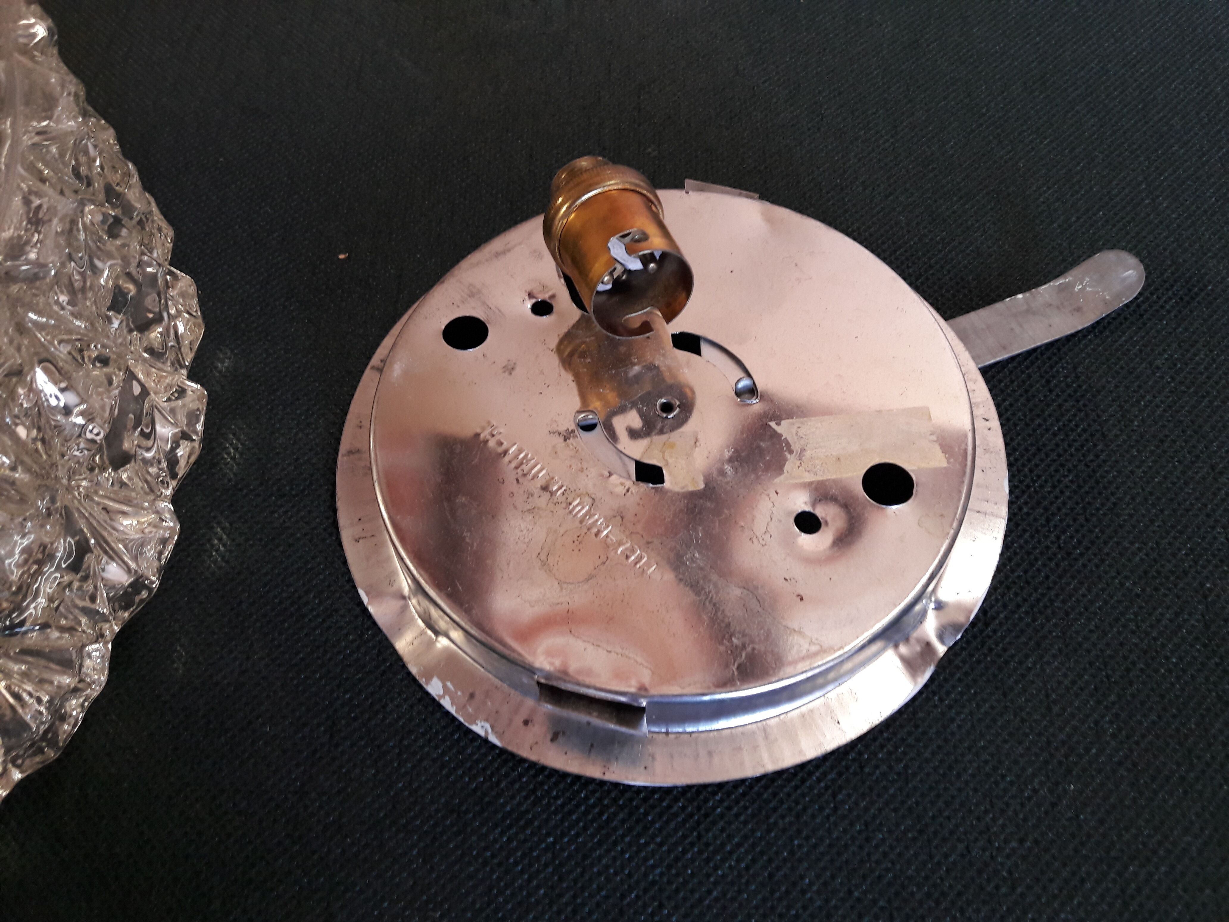 Round glass ceiling lamp