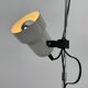 Vintage adjustable floor lamp, matte white lacquered metal and chrome, France 1970.