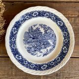 6 Staffordshire England “countryside” dinner plates