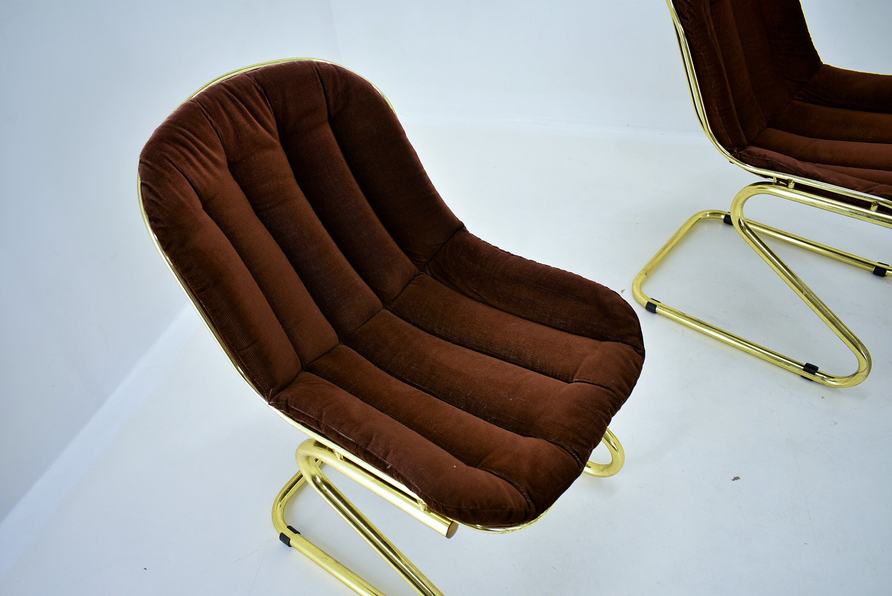 Midcentury set of four dining chairs, italy, 1970s