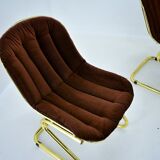 Midcentury set of four dining chairs, italy, 1970s