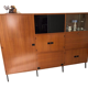 Teak secretary cabinet by Jean-René Caillette