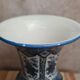 Vase vintage Delfia bleu et blanc – Grand modèle floral – Esprit Delft / hollandais