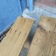 Pair of solid wooden farm benches