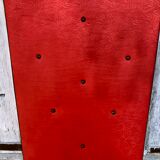 Coat rack red 1950 mirror free-form brass hooks